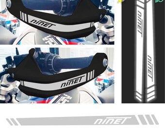 Set of 2 Reflective Stickers Compatible with BMW R nineT Scrambler K23, Puro K22, Urban G/S K21 | Handguards | Black Doves Graphics