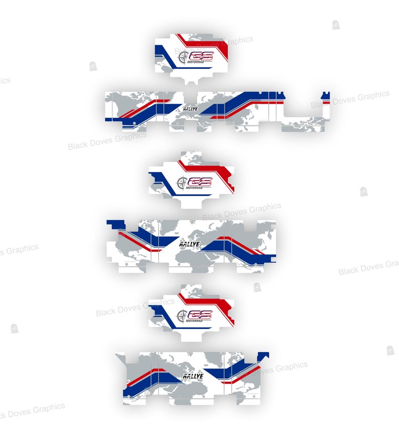 ALU Case Protector Stickers Kit Compatible With BMW Rallye R1200 R1250 ...