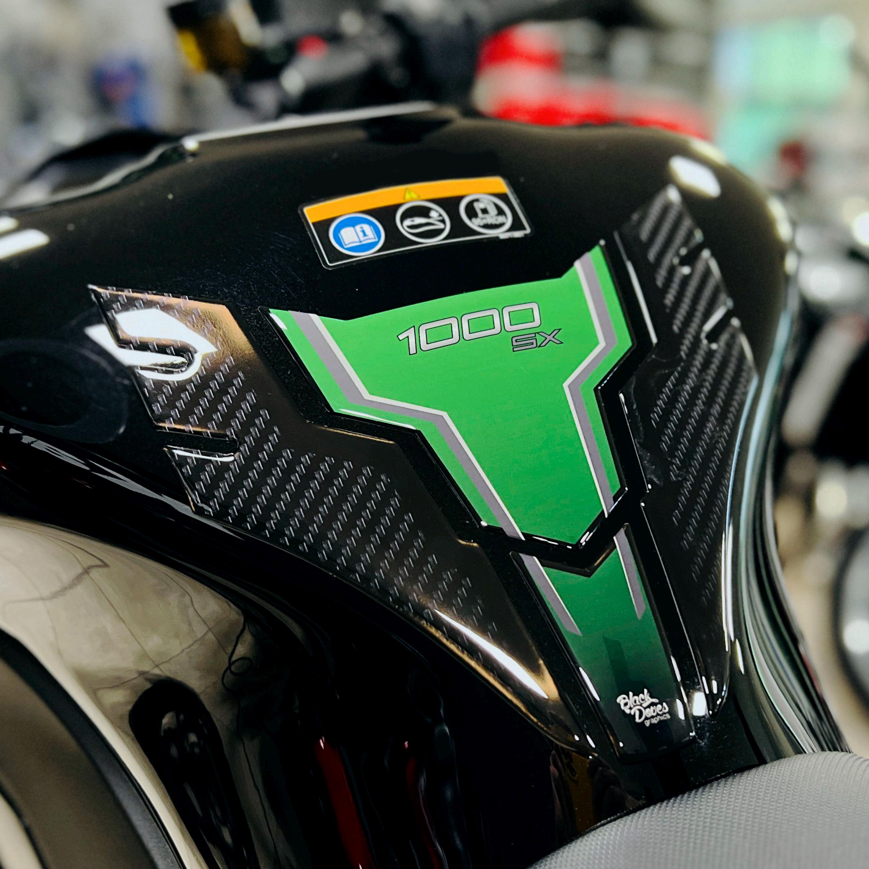 Adhesivo 3D para protección de depósito compatible con Kawasaki Ninja 1000 SX 2020-2023