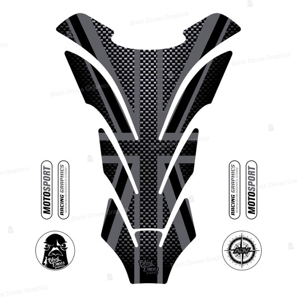 Autocollant de protection de réservoir 3D enduit de résine compatible avec les motos Triumph universelles