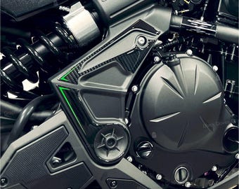 3D Engine Guard Stickers Compatible with Kawasaki Versys 650 2026 Metallic Graphite Gray (GY1) | Black Doves Graphics