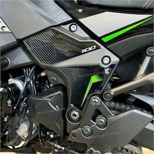 3D Frame Protector Stickers Compatible with Kawasaki Versys 1100 SE 2026 (GN1) | Black Doves Graphics