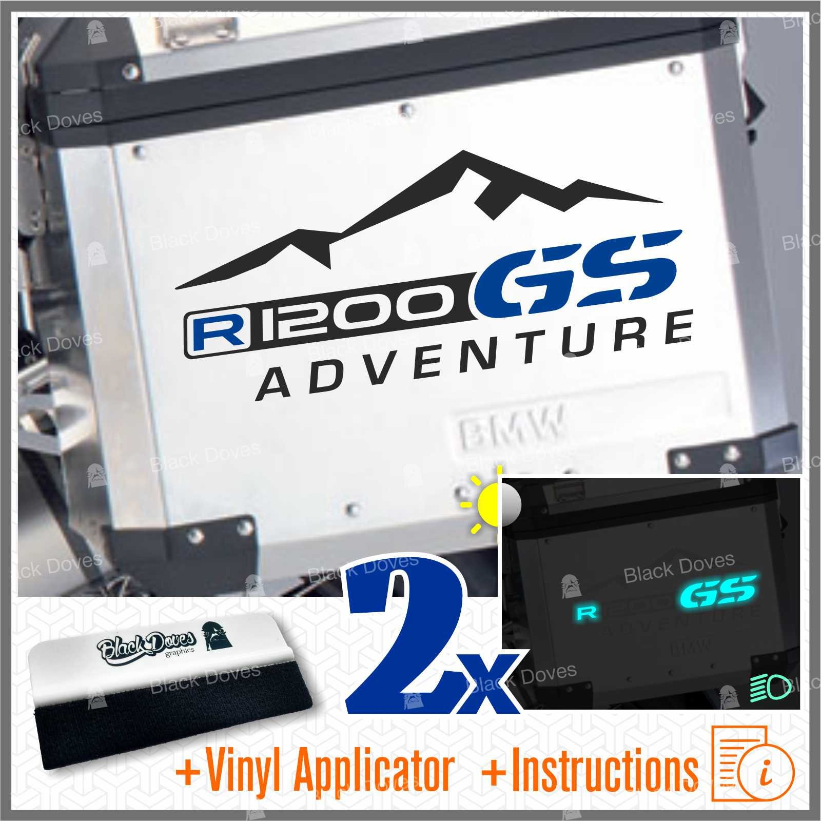 2pz Stickers Compatible with Side Suitcases of BMW R 1200 GS and ADVENTURE Touratech Givi