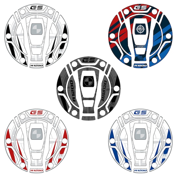 Black Doves Graphics Adesivo Resinato Protezione Serbatoio Per BMW R 1200 GS (2004-2007) – 280x180mm + 6 Adesivi Omaggio