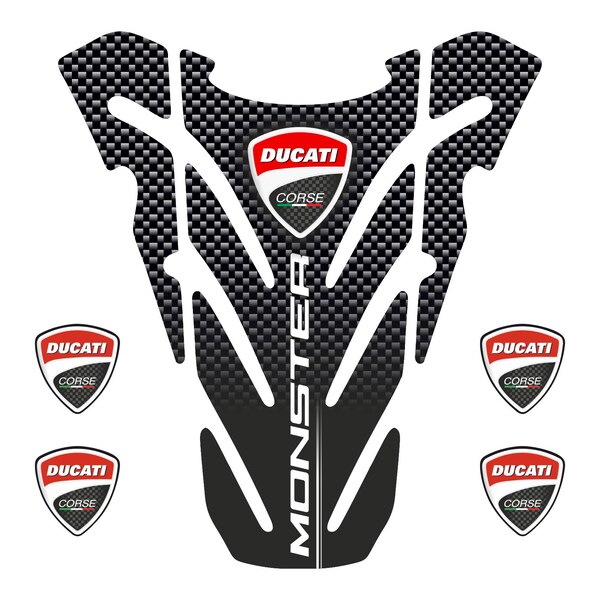 Protection de réservoir adhésive en résine compatible avec Ducati MONSTER 696 796 1100 TANK PAD