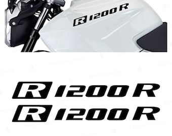 n.2 Stickers compatible with BMW R 1200 R tank | Kit 2 decals 1200 R (210×30 mm) | Black Doves Graphics