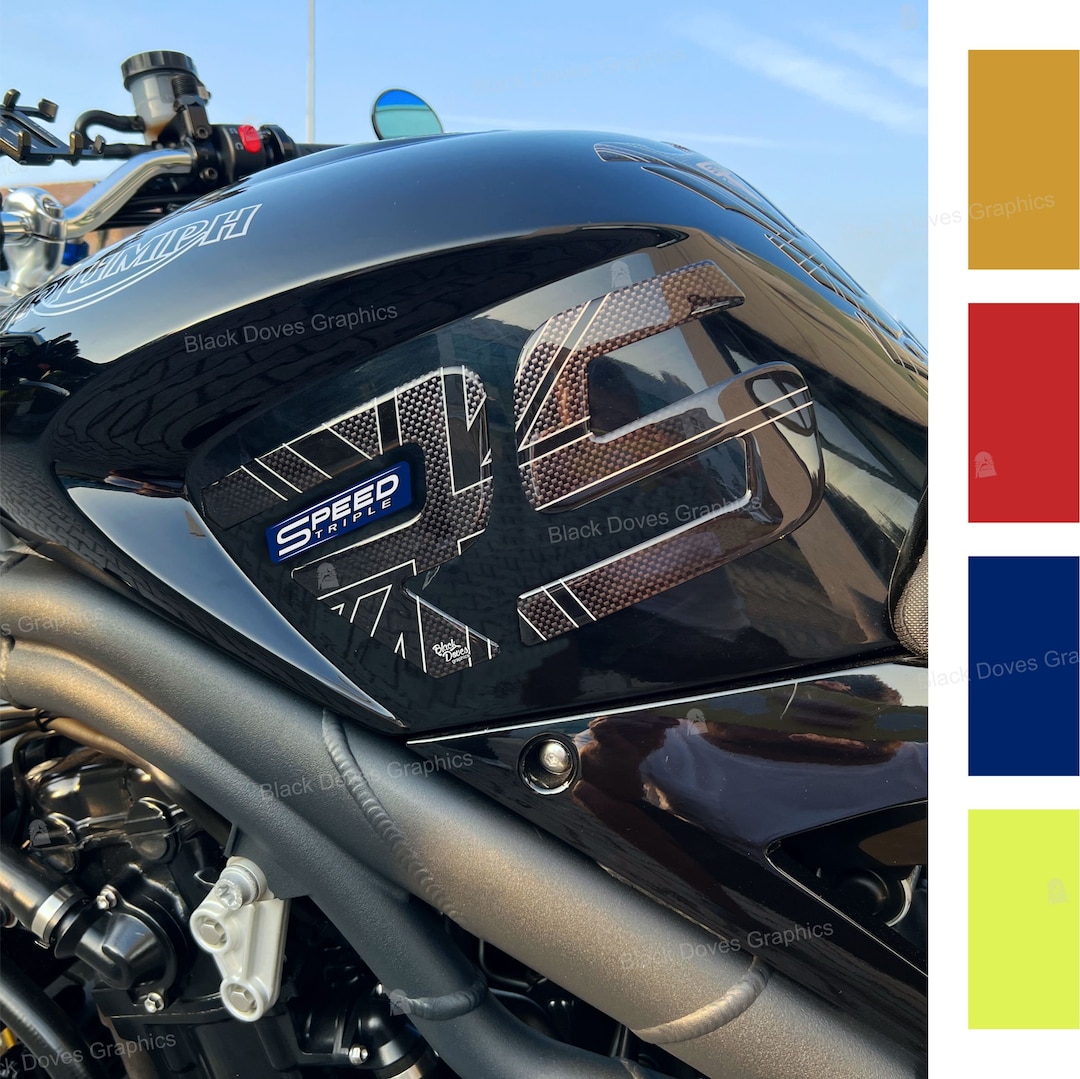 Autocollants 3D Résine Labelbike Pour Réservoir Triumph Street Triple (2013-2019) - Protection Anti-rayures
