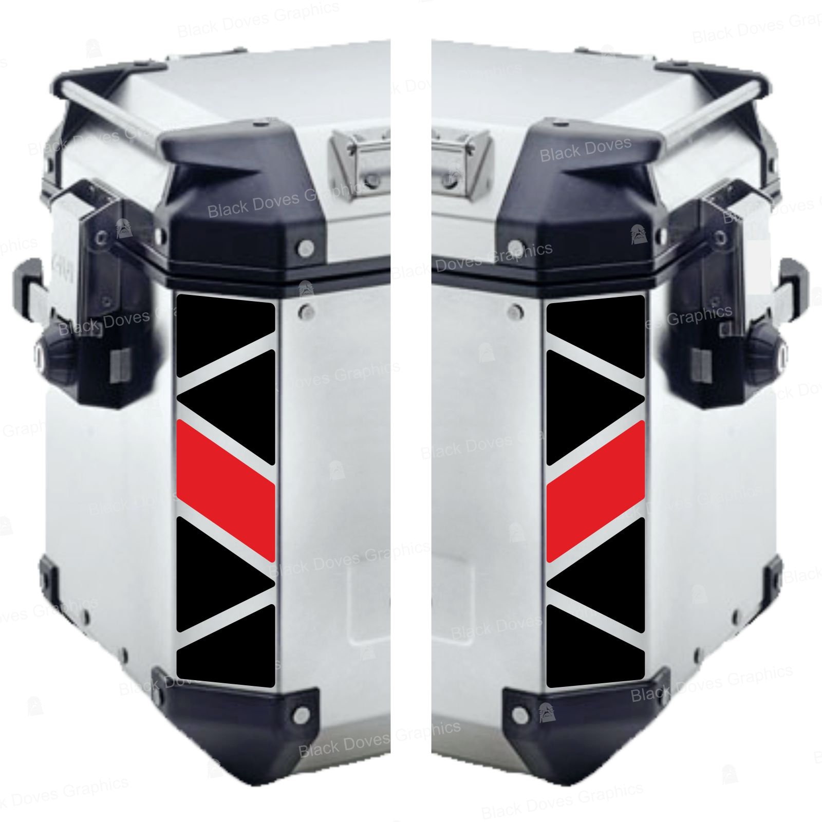 2pcs Reflective Strips Stickers compatible with GIVI TREKKER OUTBACK 48 37 ltr Motorcycle Side Cases