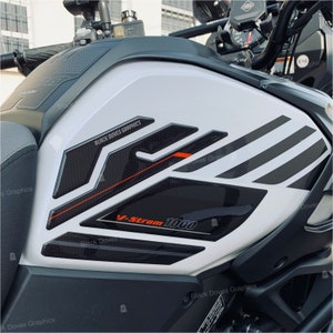 2pcs 3D Resin Stickers Side Protections compatible with SUZUKI V-STROM 1000 motorcycles from 2014