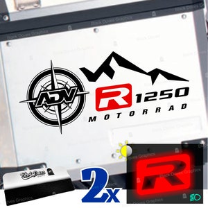 2pcs Adventure two-colored stickers compatible with BMW R1250 GS R 1250 HP motorcycles