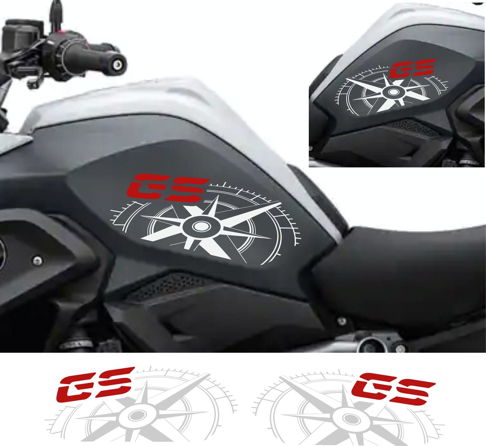 2 Adesivi Riflettenti Per BMW R 1200/1250 GS Adventure - Giallo, Paramani - Foto 5