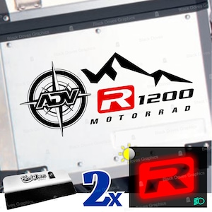 2pz Stickers Compatible with Side Suitcases of BMW R 1200 GS and ADVENTURE Touratech Givi