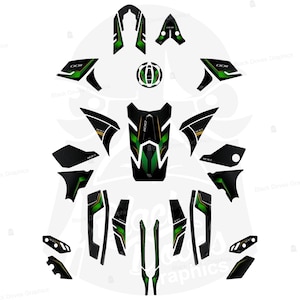 3D Protection Sticker Set Compatible with Kawasaki Versys 1100 SE 2026 (GN1) | Black Doves Graphics