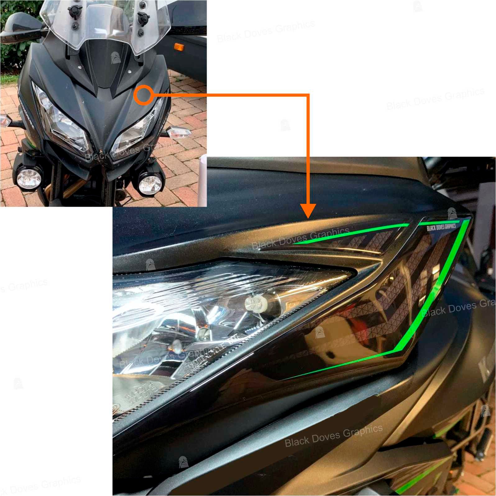 Graphic Kit Stickers 3D Protections Compatible With Kawasaki Versys 650  2017-2020 