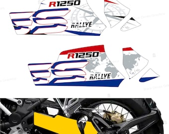 Shaft and Swingarm Protection Stickers Compatible with BMW R 1250 GS Rallye (2019–2023) and R 1250 GS Adventure | Black Doves Graphics