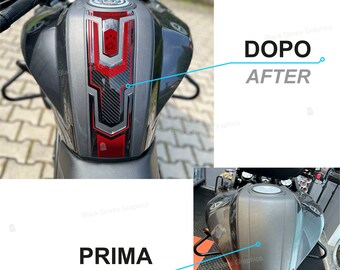 Adhésif 3D Réservoir Supérieur IRIDEA DESIGN Carbone Jaune