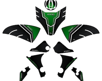 3D protection sticker set compatible with KAWASAKI Ninja 1000 SX 2020-2023