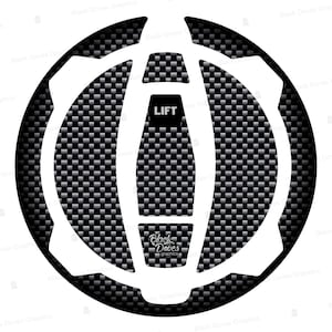 Resin Sticker Compatible with KAWASAKI MOTORCYCLE Fuel Tank Cap For Z400 Z650 Z900 Ninja 400 650 Versys X 300 1000 models