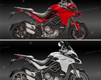 HDR TECHNOLOGY Adesivi Protezione Laterale Serbatoio Per Ducati Multistrada (1200, 1260, V2/V2S) - Nero/Trasparente, Made In Italy - 4