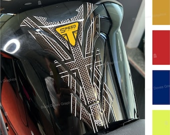 3D Resin Tank Protection Stickers Compatible with / Replacement for Speed Triple Motorcycle