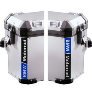 2 pegatinas reflectantes para maletas laterales de moto BMW Motorrad F 650 700 800 R 1100 1150 1200 1250 GS A Black / Blue