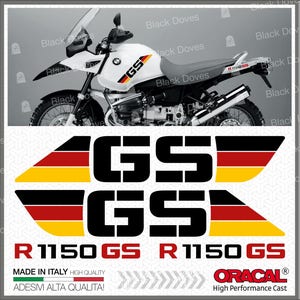kit 4pcs Stickers Compatible with moto BMW R 1150 GS ADVENTURE colors of flag Germany