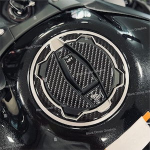 Resin Sticker Compatible with KAWASAKI MOTORCYCLE Fuel Tank Cap For Z400 Z650 Z900 Ninja 400 650 Versys X 300 1000 models