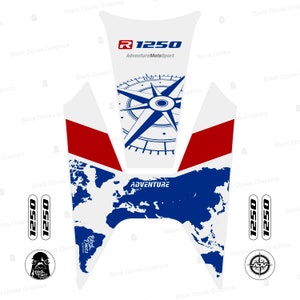 Tank Pad Tank Protection Sticker Compatible with BMW R1250 GS 2018 - 2019 R 1250