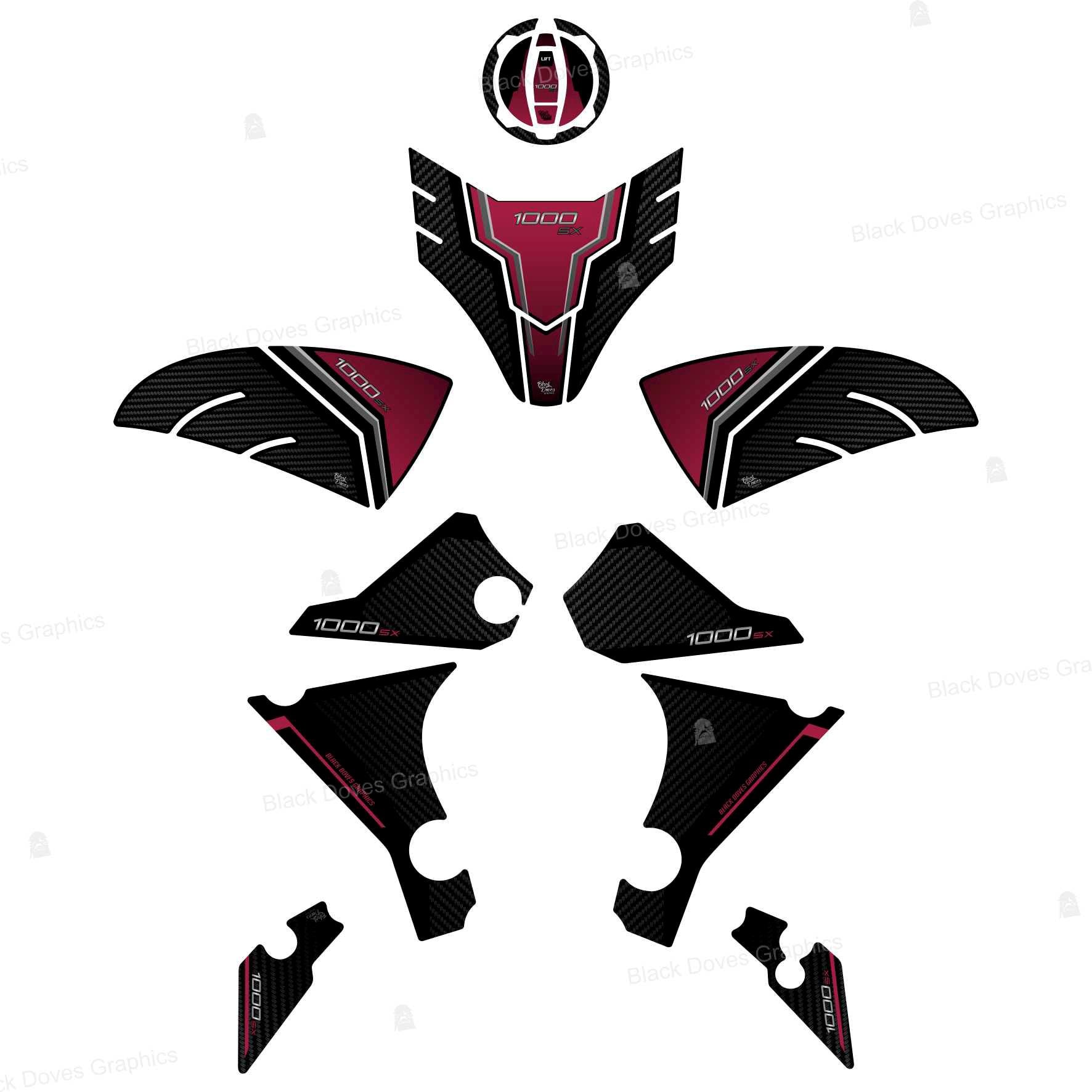 3D Sticker Set Protections Compatible With Replacement for