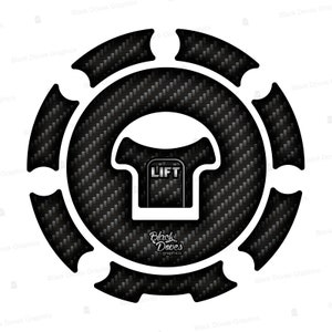 Resin Sticker Protection Compatible with 7 Bolt Tank Cap CBR 250R 600 F2 F3 F4 F4i 600RR F5 1000RR vfr RVF VTR ST1300 black
