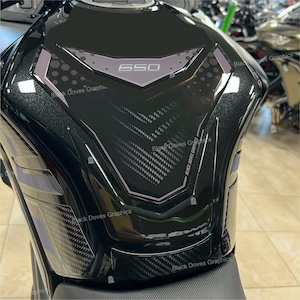 Tank Pad 3D Tank Protection Sticker Compatible with Kawasaki Versys 650 2022