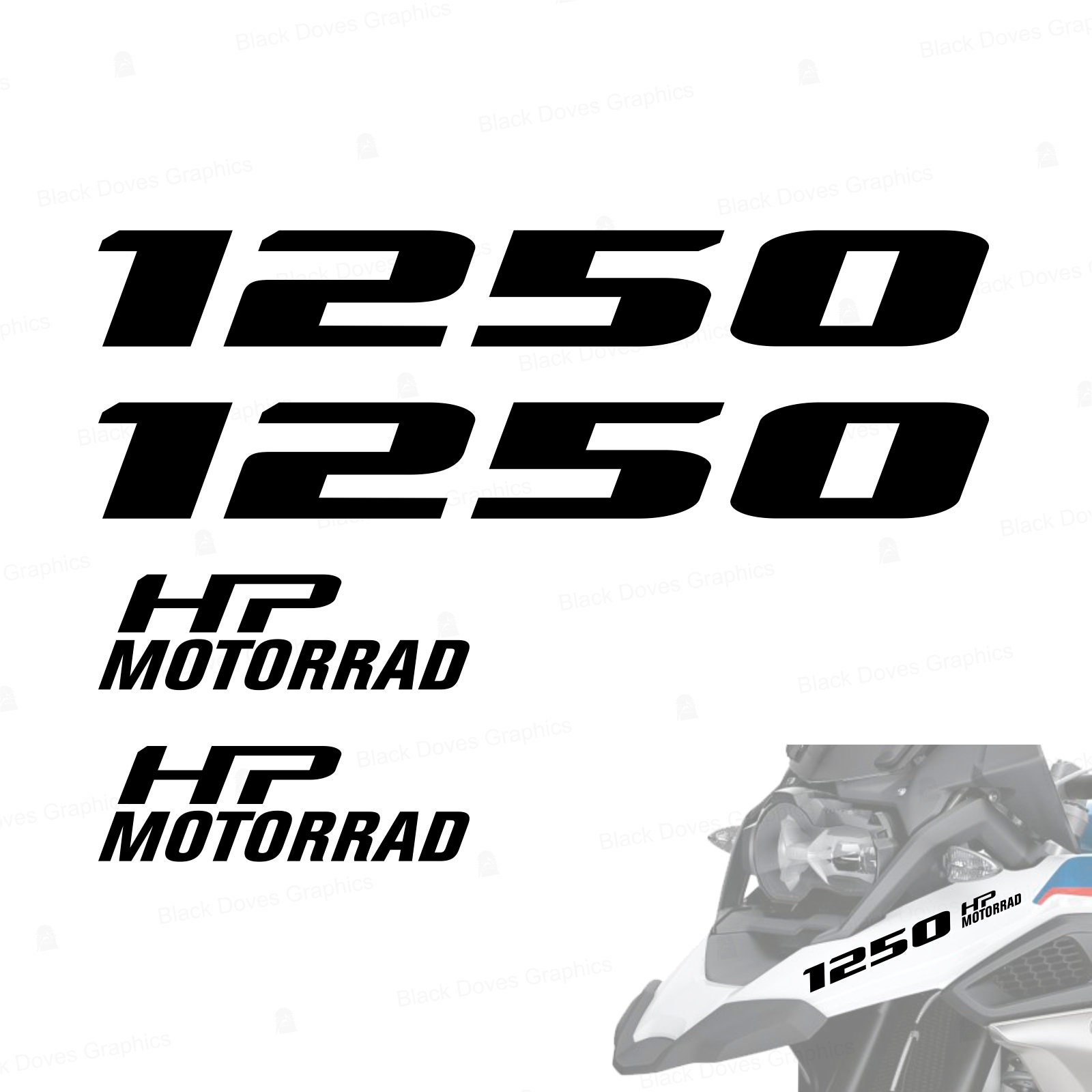 Resin Sticker adhesive BMW MOTORRAD exclusive design by RAIMIX MOTO PARTS 