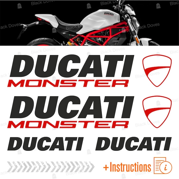 6pz kit  Adesivi compatibili con Moto Ducati Monster 696 769