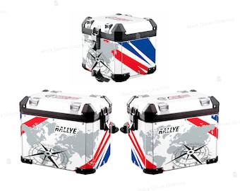 ALU Case Protector Sticker Kit Compatible with BMW Rallye R1200 R1250 GS