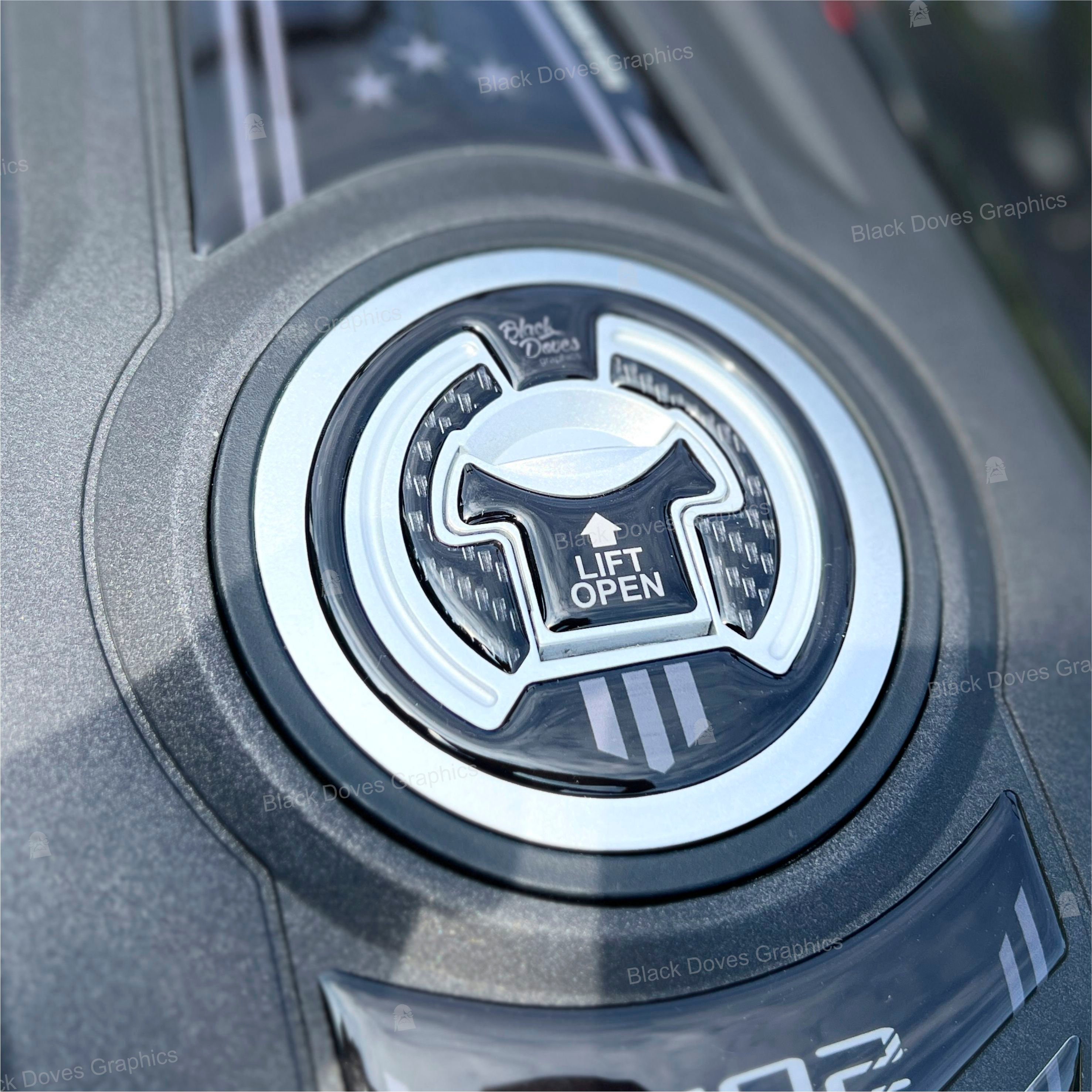 Kit Para-Serbatoio Adesivi 3D Compatibili Con Benelli TRK 702X Protezione Verde - Foto 3