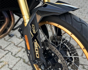 3D Resin Front Fender Stickers Compatible with Voge Valico 900 DSX 2024 | Black Doves Graphics