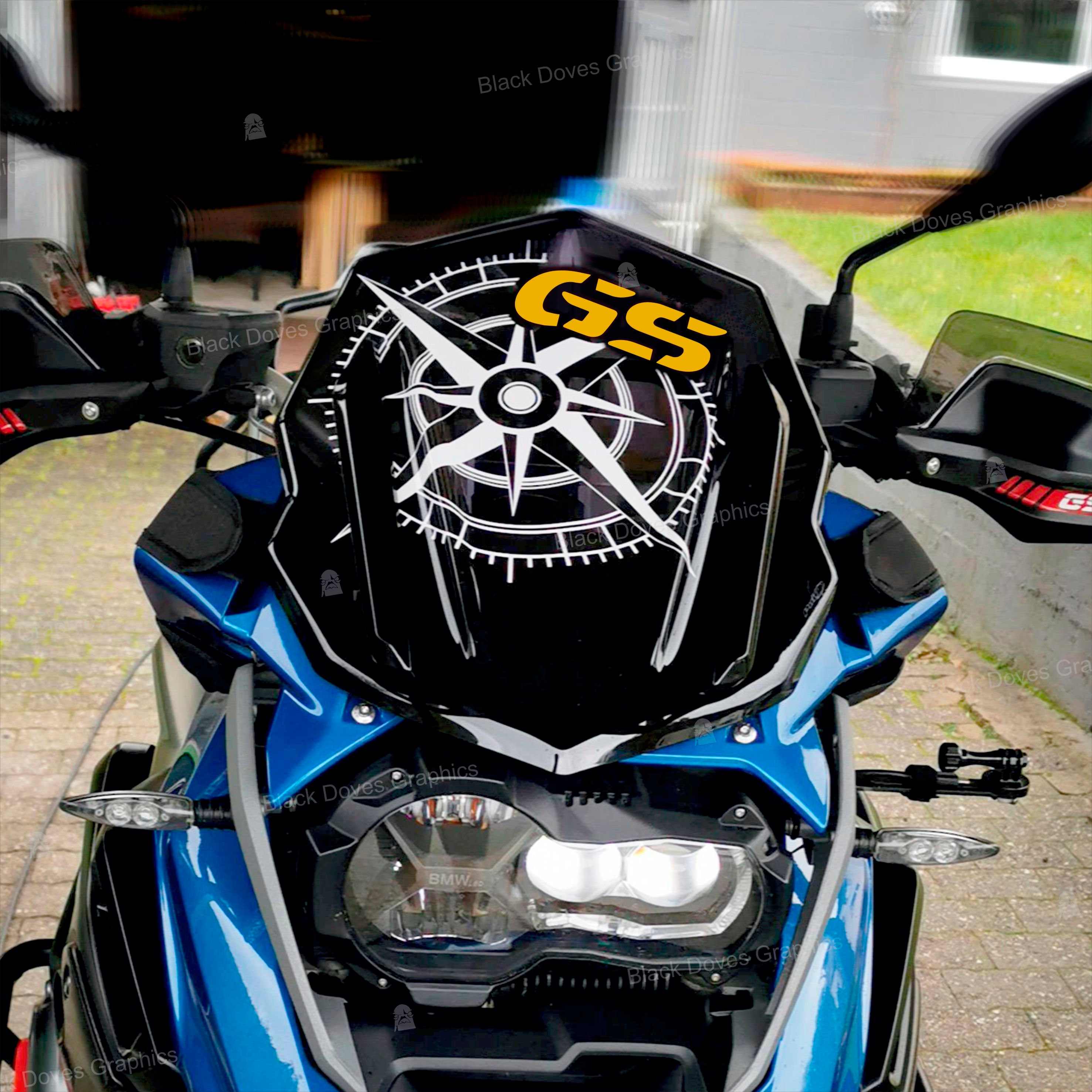 Compass Sticker for Windshield Compatible With BMW GS (F650–R1250