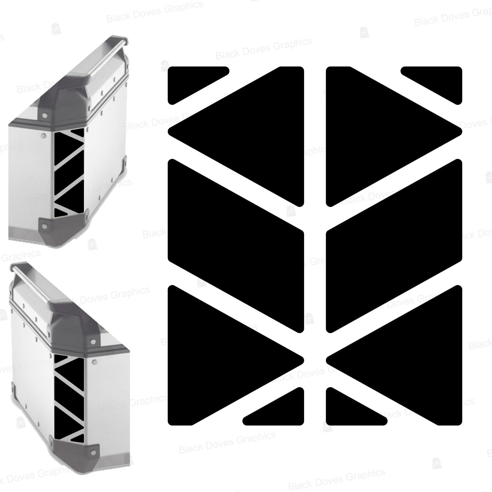 Reflective Stickers compatible with GIVI Monokey Trekker Outback Aluminum Top Case 42 58 ltr