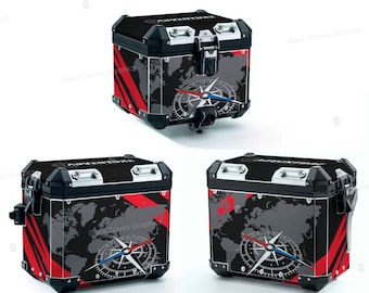 Kit protections autocollantes universelles pour valises aluminium compatibles avec BMW F 650/700/750/800/850 GS et R 1100/1150/1200/1250 GS