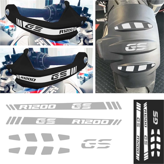 Pack 3 Pegatinas Reflectantes Negras Para BMW R 1200/1250 GS Adventure - Para El Parafango