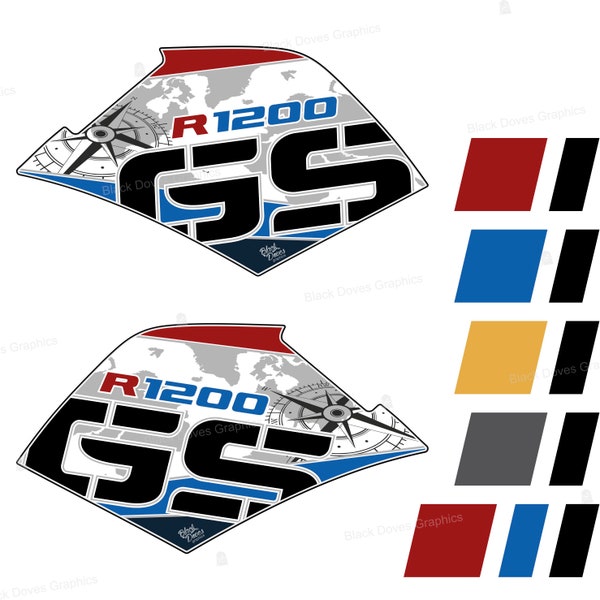 Stickers 3D Protections Latérales Compatible avec BMW R 1200 GS ADVENTURE 2006-2013