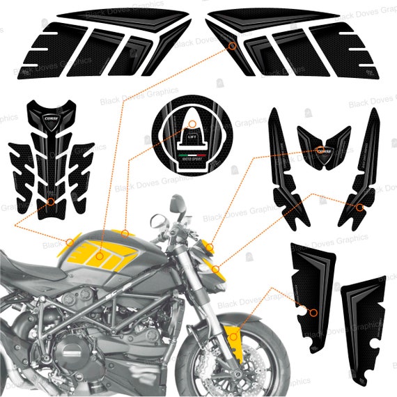 Ducati Motorcycle graphics stickers decals x 2PCS LARGE 