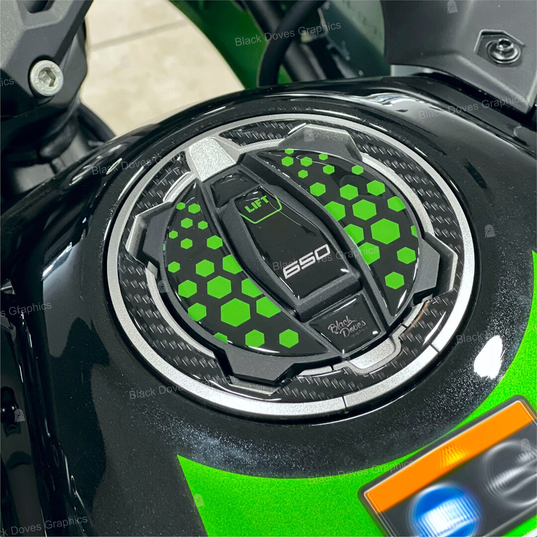 Tappo Di Protezione Serbatoio 3D Per Moto Kawasaki Z800 - Verde, Resina Adesiva - Foto 10