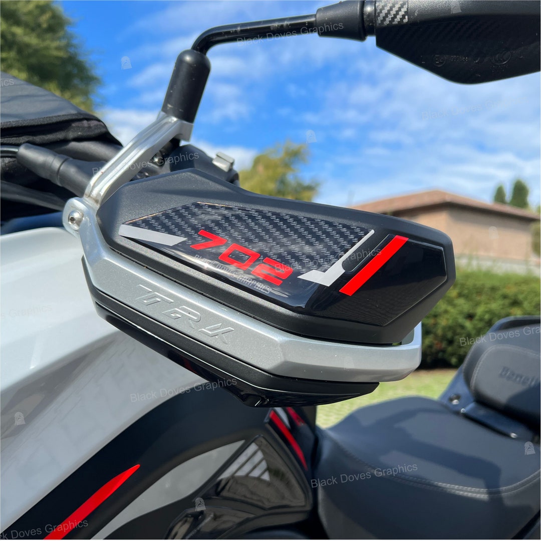 Autocollant Résine 3D Pour Benelli TRK 702 2023 - Protection Pare-brise Jaune Fluo/Noir | Made In Italy