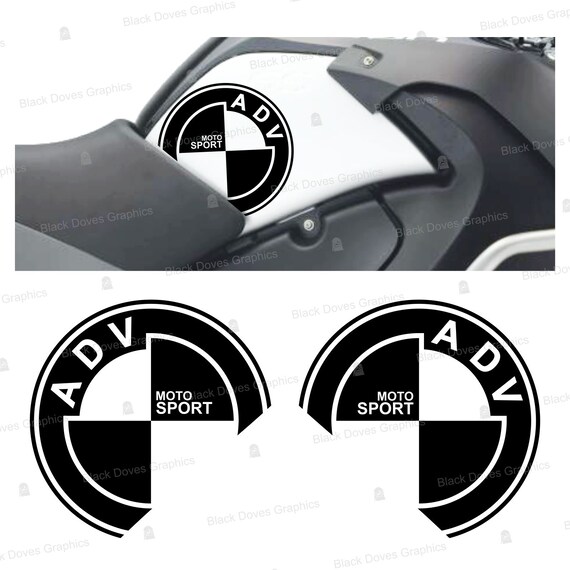 2 Adesivi Compatibili Con BMW R 1200 GS ADVENTURE 2006-2013 – Fianco Serbatoio, Nero Opaco - 3