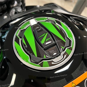 Resin Sticker Compatible with KAWASAKI MOTORCYCLE Fuel Tank Cap For Z400 Z650 Z900 Ninja 400 650 Versys X 300 1000 models