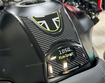3D Resin Tank Pad Sticker Compatible with/Replacement for Tiger 1050 Sport 2016 - 2021 Motorcycles