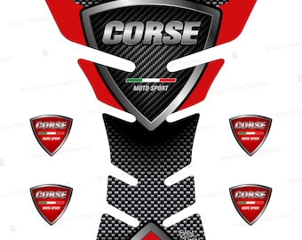 2 Protections 3D Latéral Réservoir Compatible pour Moto Ducati