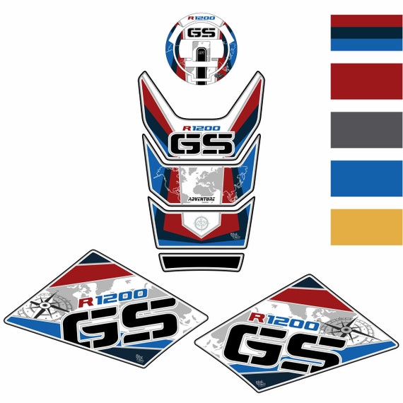 Adesivi 3D Protezioni Laterali Compatibili Con BMW R 1200 GS - Foto 4