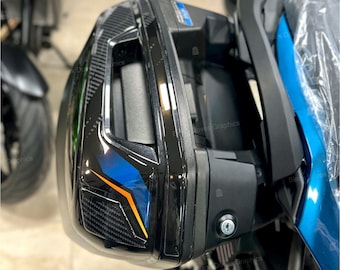 3D Stickers Protectors for Side Cases 56L (2×28L) compatible with Kawasaki Versys 650 2026 Metallic Deep Blue (BU1)